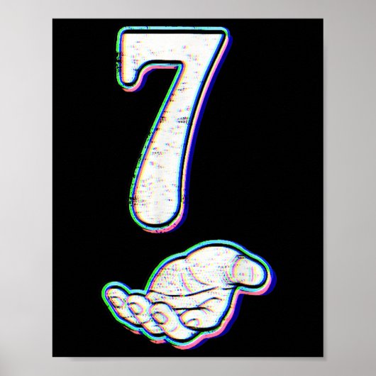 Nummer 7 Matching 67 Meme Halloween-Kostüm Männer Poster (Vorne)
