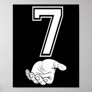 Nummer 7 Matching 67 Meme Halloween-Kostüm Männer Poster