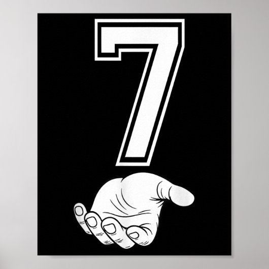 Nummer 7 Matching 67 Meme Halloween-Kostüm Männer Poster (Vorne)
