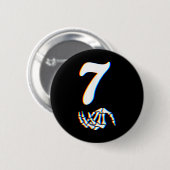 Nummer 7 Matching 67 Meme Skeletthand Halloween Button (Vorne & Hinten)