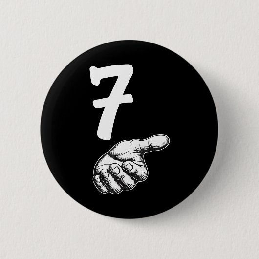 Nummer 7 Matching Duo 67 Meme Gen Alpha Slang Hall Button (Vorderseite)