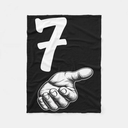 Nummer 7 Matching Duo 67 Meme Gen Alpha Slang Hall Fleecedecke (Vorderseite)