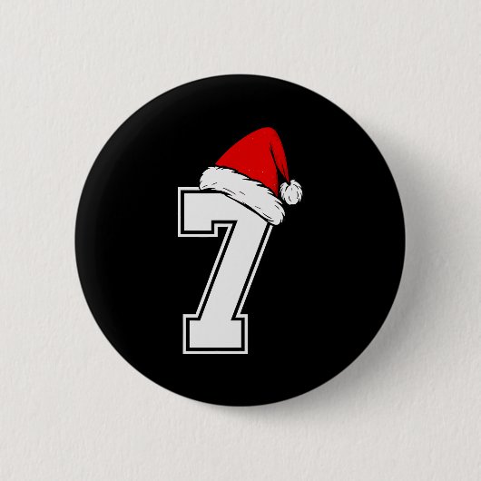 Nummer 7 Matching Six Seven 6 7 Meme 6 7 Weihnacht Button (Vorderseite)