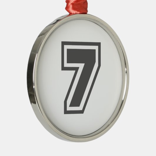 Nummer 7 ornament aus metall (Rechts)