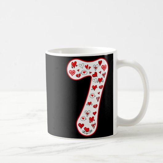 Nummer 7 Paarkostüm Duo 67 Meme Six Seven Vale Kaffeetasse (Rechts)