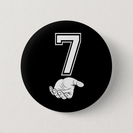 Nummer 7 passend 67 Meme Halloween-Kostüm Männer W Button (Vorderseite)