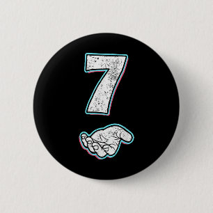 Nummer 7 passend 67 Meme Halloween-Kostüm Männer W Button