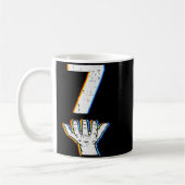 Nummer 7 passend 67 Meme Halloween-Kostüm Männer W Kaffeetasse (Links)