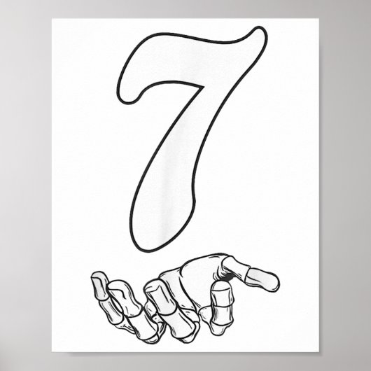 Nummer 7 passend 67 Meme Halloween-Kostüm Männer W Poster (Vorne)