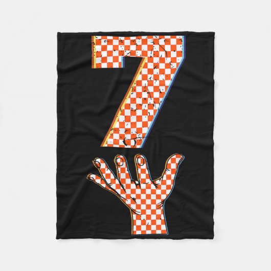 Nummer 7 passend 67 Meme kariert Halloween-Kostüm Fleecedecke (Vorderseite)
