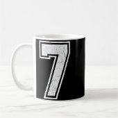 Nummer 7 passend 67 Meme Kostüm Männer Frauen Kind Kaffeetasse (Links)