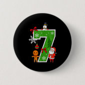 Nummer 7 Passend 67 Meme Weihnachtskostüm Männer W Button (Vorderseite)