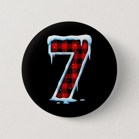 Nummer 7 passend 67 Meme Weihnachtskostüm Männer W Button (Vorderseite)