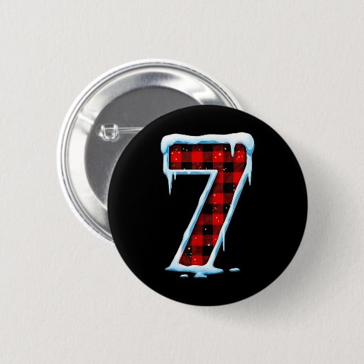 Nummer 7 passend 67 Meme Weihnachtskostüm Männer W Button (Vorne & Hinten)