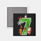 Nummer 7 passend 67 Meme Weihnachtskostüm Männer W Magnet (Vorderseite/Rückseite)