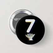 Nummer 7 passend zu 67 Meme Halloween-Kostüm Männe Button (Vorne & Hinten)