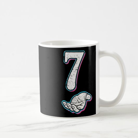 Nummer 7 passend zu 67 Meme Halloween Kostüm Männe Kaffeetasse (Rechts)