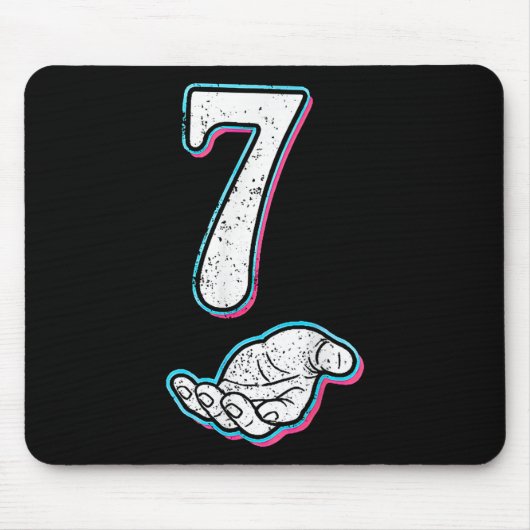 Nummer 7 passend zu 67 Meme Halloween-Kostüm Männe Mousepad (Vorne)