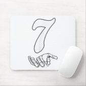 Nummer 7 passend zu 67 Meme Halloween-Kostüm Männe Mousepad (Mit Mouse)