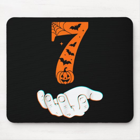 Nummer 7 passend zu 67 Meme Halloween Kostüm Männe Mousepad (Vorne)