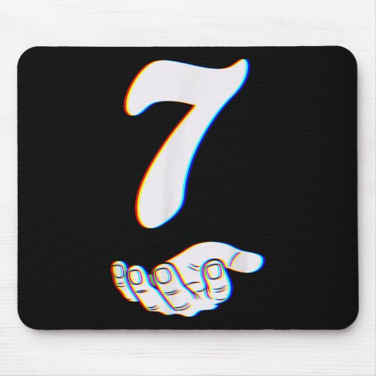 Nummer 7 passend zu 67 Meme Halloween Kostüm Männe Mousepad (Vorne)