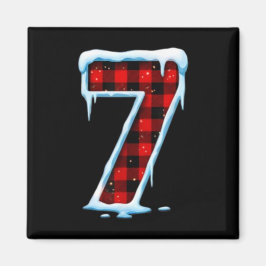 Nummer 7 passend zu 67 Meme Weihnachtskostüm Männe Magnet (Vorne)