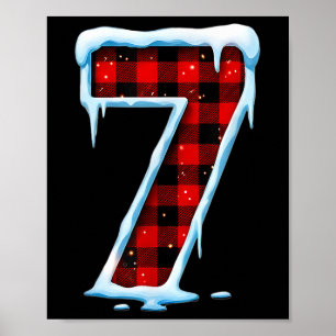 Nummer 7 passend zu 67 Meme Weihnachtskostüm Männe Poster