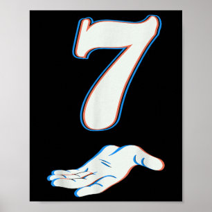 Nummer 7 passend zu 67 Six Seven Meme Paar Hallowe Poster