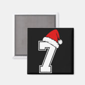 Nummer 7 passend zu Six Seven 6 7 Meme 6 7 Weihnac Magnet (Vorderseite/Rückseite)