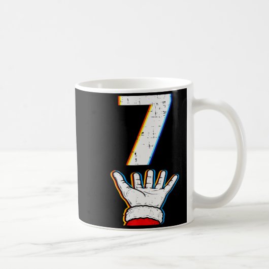 Nummer 7 passende 67 Meme Weihnachten Pyjama Männe Kaffeetasse (Rechts)