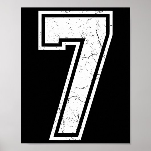 Nummer 7 passendes 67 Meme Kostüm Männer Frauen Ki Poster (Vorne)