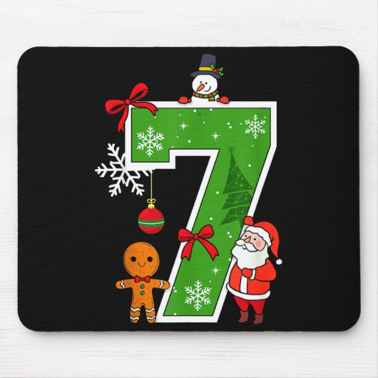 Nummer 7 passendes 67 Meme Weihnachtskostüm Männer Mousepad (Vorne)