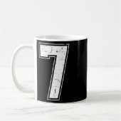 Nummer 7 passendes Kostüm 67 Meme Kostüm Distresse Kaffeetasse (Links)
