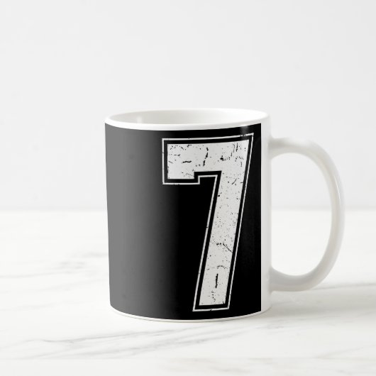 Nummer 7 passendes Kostüm 67 Meme Kostüm Distresse Kaffeetasse (Rechts)