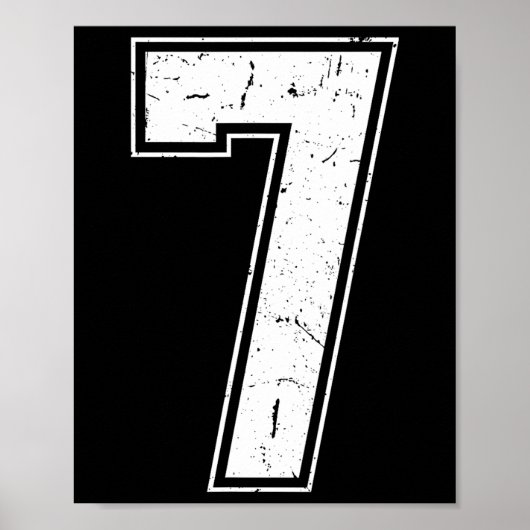 Nummer 7 passendes Kostüm 67 Meme Kostüm Distresse Poster (Vorne)