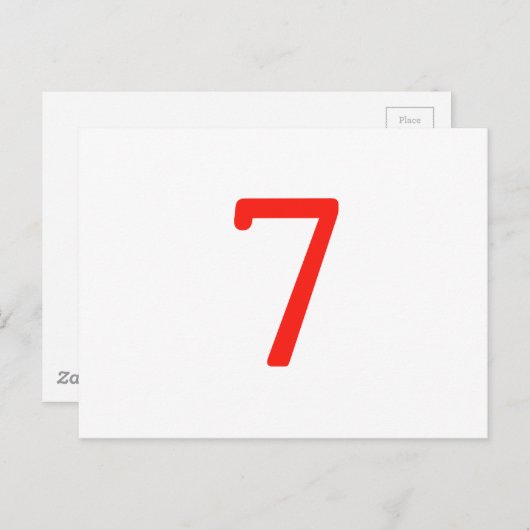 Nummer 7 postkarte (Vorne/Hinten)