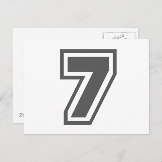 Nummer 7 postkarte (Vorne/Hinten)