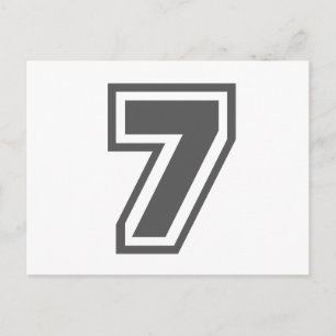 Nummer 7 postkarte