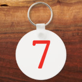 Nummer 7 schlüsselanhänger (Vorderseite)