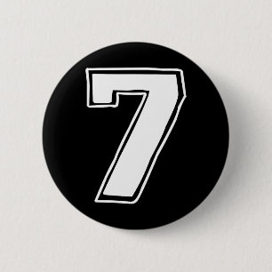 Nummer 7 Sechs Sieben 6 7 Meme 67 Lustig 7. Geburt Button