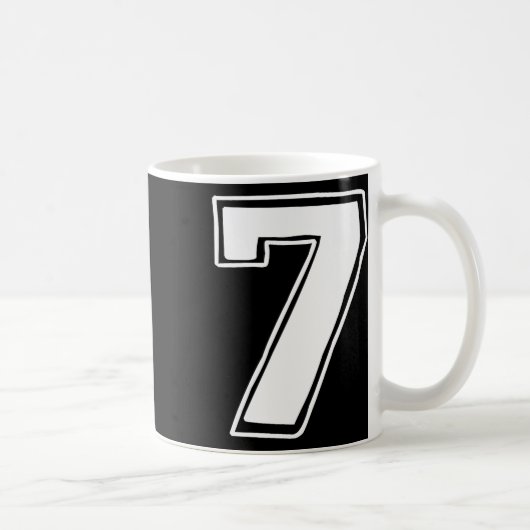 Nummer 7 Sechs Sieben 6 7 Meme 67 Lustig 7. Geburt Kaffeetasse (Rechts)