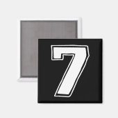 Nummer 7 Sechs Sieben 6 7 Meme 67 Lustiger 7. Gebu Magnet (Vorderseite/Rückseite)