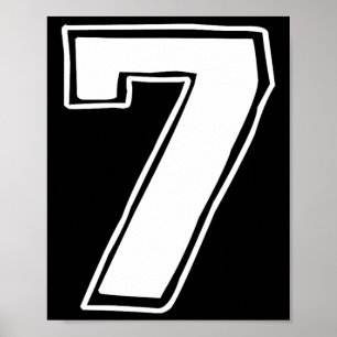 Nummer 7 Sechs Sieben 6 7 Meme 67 Lustiger 7. Gebu Poster