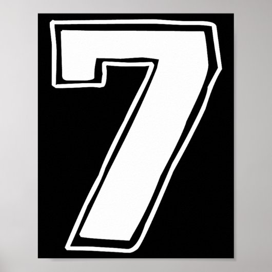 Nummer 7 Sechs Sieben 6 7 Meme 67 Lustiger 7. Gebu Poster (Vorne)