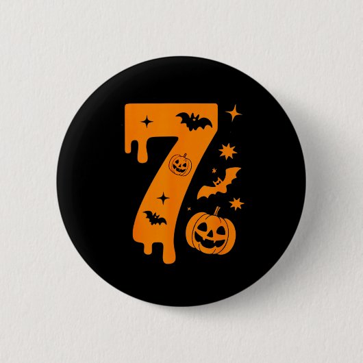 Nummer 7 Sechs Sieben 6 7 Meme Lustiges Design Paa Button (Vorderseite)