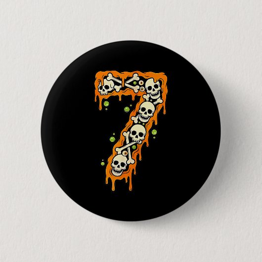Nummer 7 Sechs Sieben 6 7 Meme Lustiges Design Paa Button (Vorderseite)