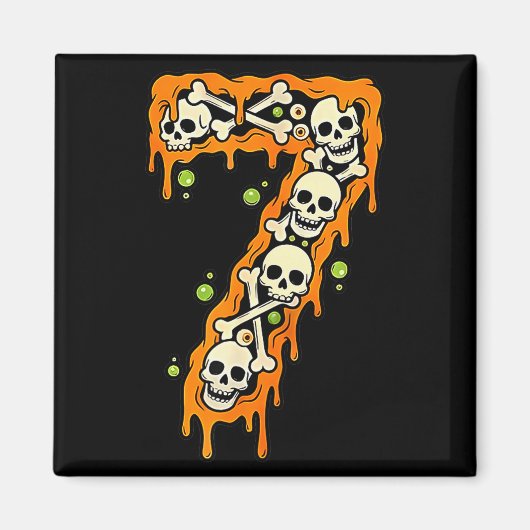 Nummer 7 Sechs Sieben 6 7 Meme Lustiges Design Paa Magnet (Vorne)