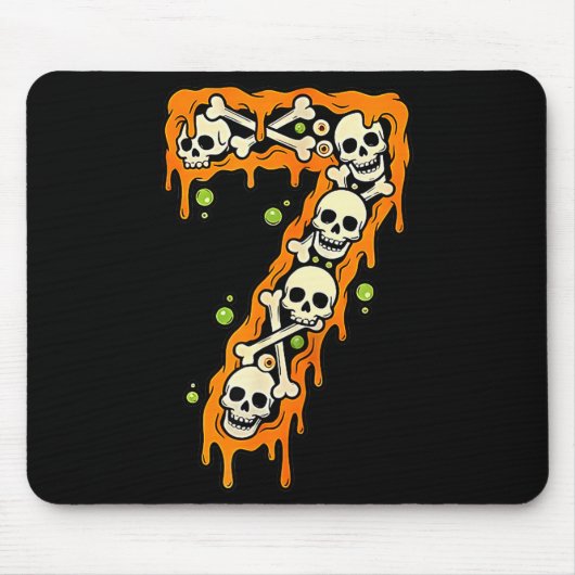 Nummer 7 Sechs Sieben 6 7 Meme Lustiges Design Paa Mousepad (Vorne)