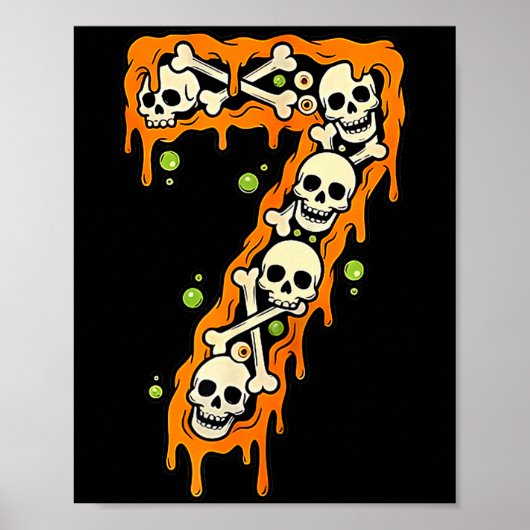 Nummer 7 Sechs Sieben 6 7 Meme Lustiges Design Paa Poster (Vorne)