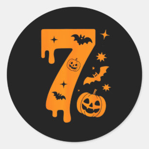 Nummer 7 Sechs Sieben 6 7 Meme Lustiges Design Paa Runder Aufkleber